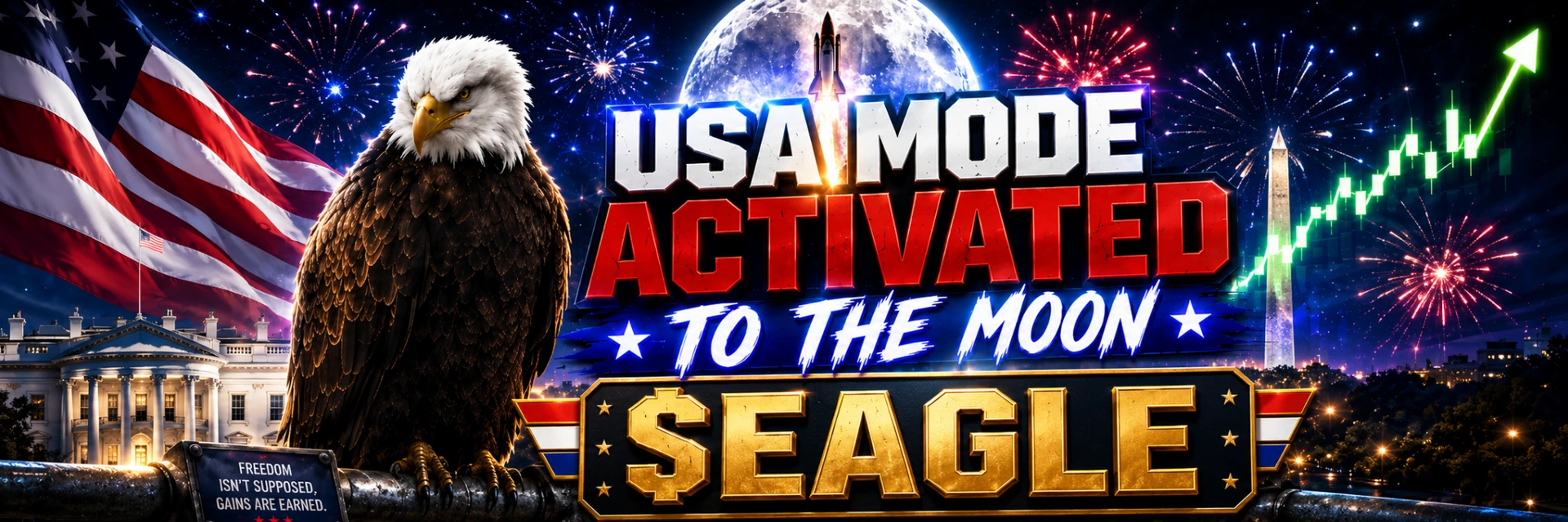 USA Mode Activated to the Moon $EAGLE banner